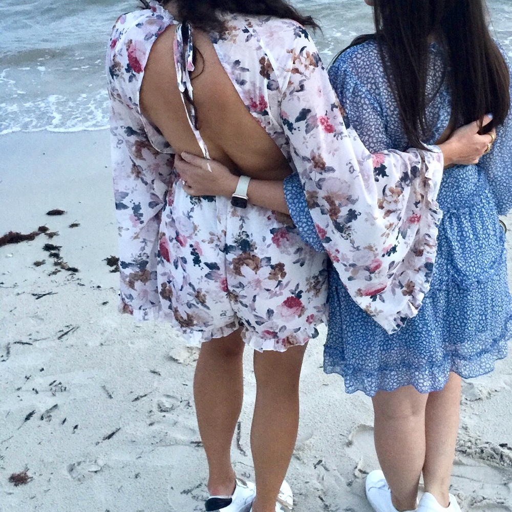 Floral Long Sleeve Romper